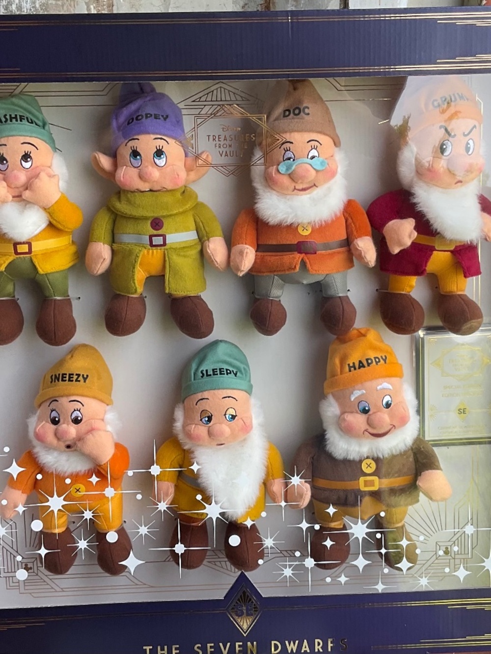 Disney Snow White and the seven dwarfs limited plush set